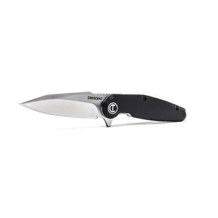 CRESCENT Black Harpoon Blade Composite Handle Pocket Knife, 3-1/2 in - GW CPK350C CRESCENT