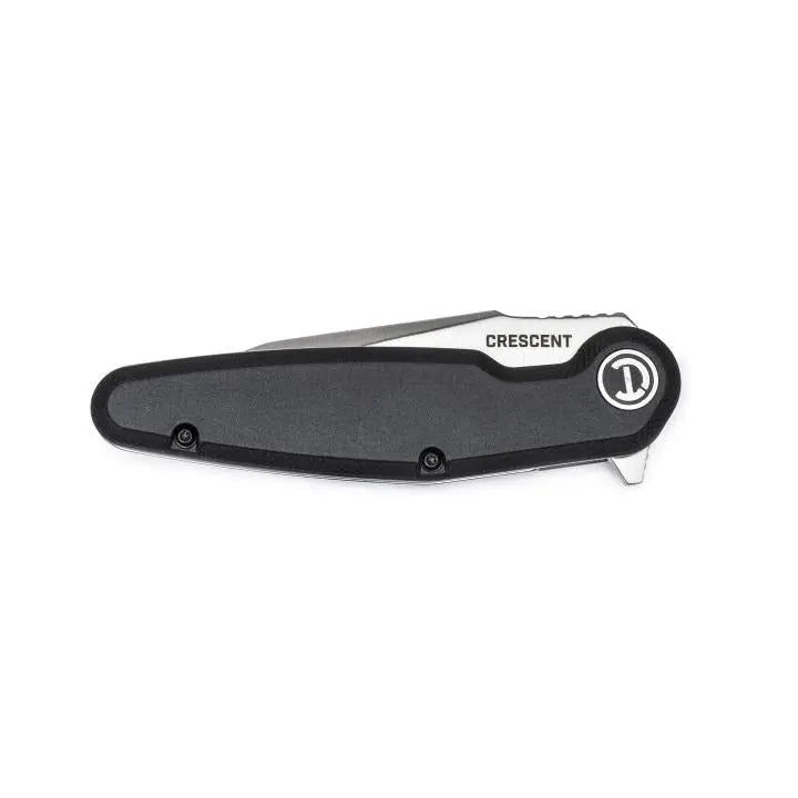 CRESCENT Black Harpoon Blade Composite Handle Pocket Knife, 3-1/2 in - GW CPK350C CRESCENT