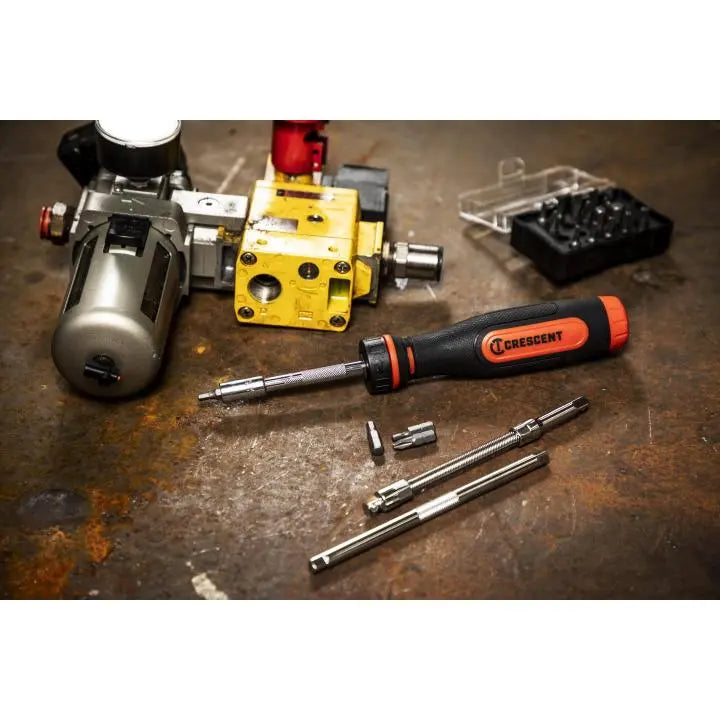 CRESCENT Set of 26 Ratcheting Bit Driver - GW CRBSDS26PC Bit Driver Set CRESCENT