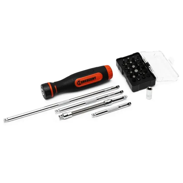 CRESCENT Set of 26 Ratcheting Bit Driver - GW CRBSDS26PC Bit Driver Set CRESCENT