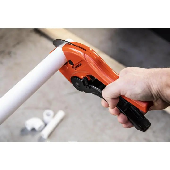 CRESCENT Ratcheting PVC Pipe Cutter, 1-1/8 in - GW CRPC118 CRESCENT