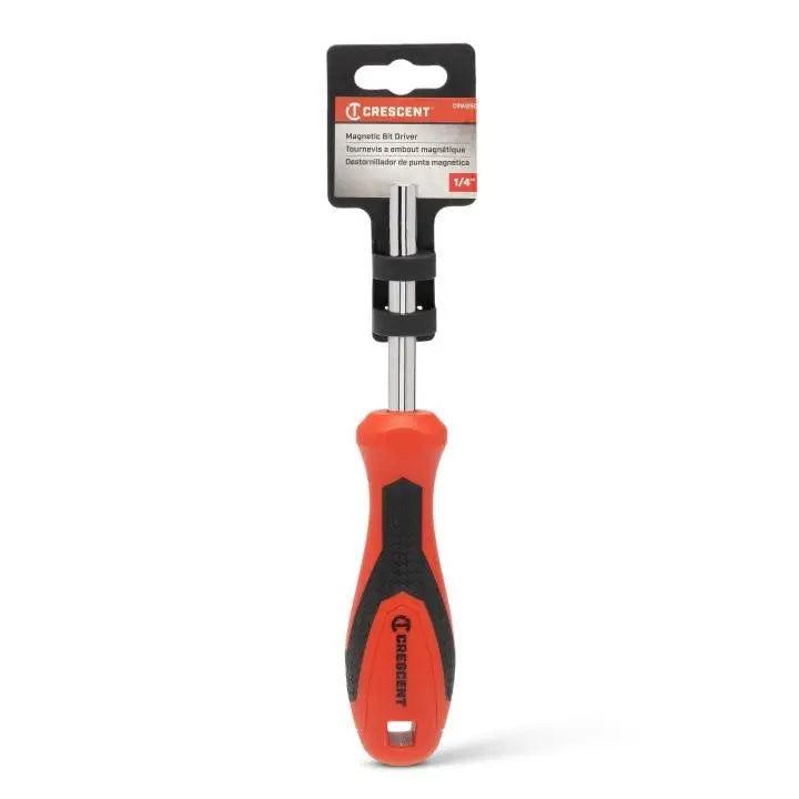 CRESCENT 1/4" Drive Dual Material Bit Holding Screwdriver Handle - CRW25C CRESCENT