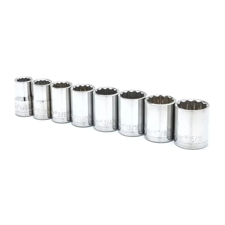CRESCENT Set of 8 1/2 in Drive 12-Point SAE Standard Socket - GW CSAS0N CRESCENT