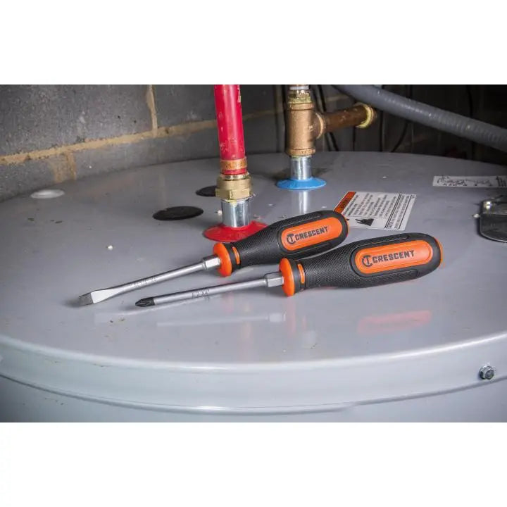 CRESCENT Set of 2 Dual Material Screwdriver - GW CSDS2PCSET Screwdriver Set CRESCENT