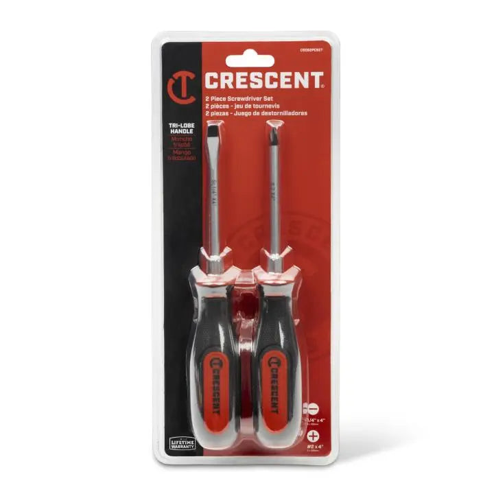 CRESCENT Set of 2 Dual Material Screwdriver - GW CSDS2PCSET Screwdriver Set CRESCENT