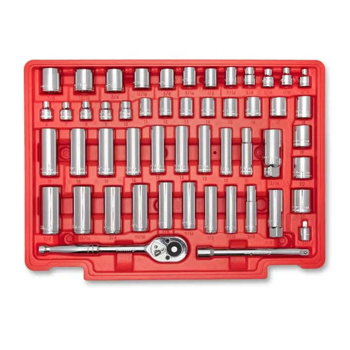 CRESCENT Set of 229 1/4 in, 3/8 in, 1/2 in Mechanics Hand Tool with 3-Drawer Storage Case - GW CTK229C Mechanic's Tool Set CRESCENT