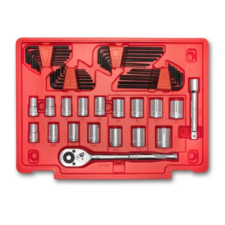 CRESCENT Set of 229 1/4 in, 3/8 in, 1/2 in Mechanics Hand Tool with 3-Drawer Storage Case - GW CTK229C Mechanic's Tool Set CRESCENT