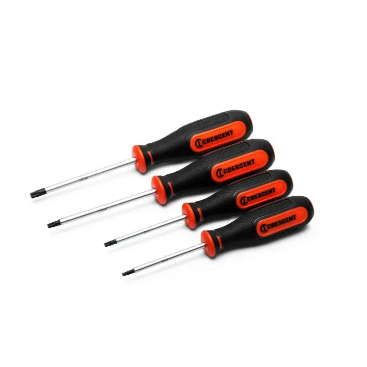 CRESCENT Set of 4 Torx Dual Material Screwdriver - GW CTSET4PC Screwdriver Set CRESCENT