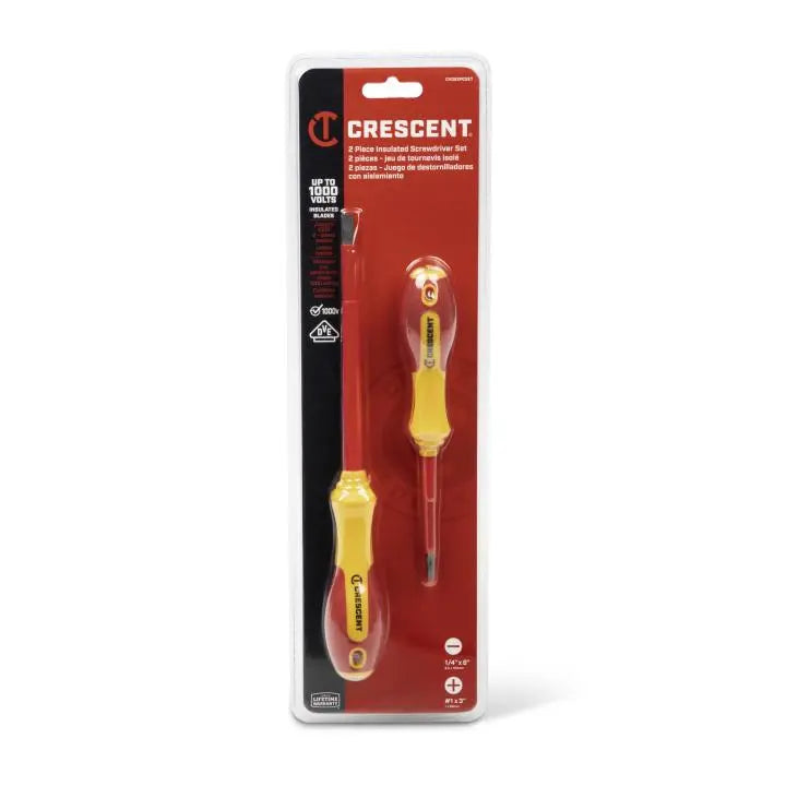 CRESCENT Set of 2 Insulated Screwdriver - GW CVDE2PCSET Screwdriver Set CRESCENT