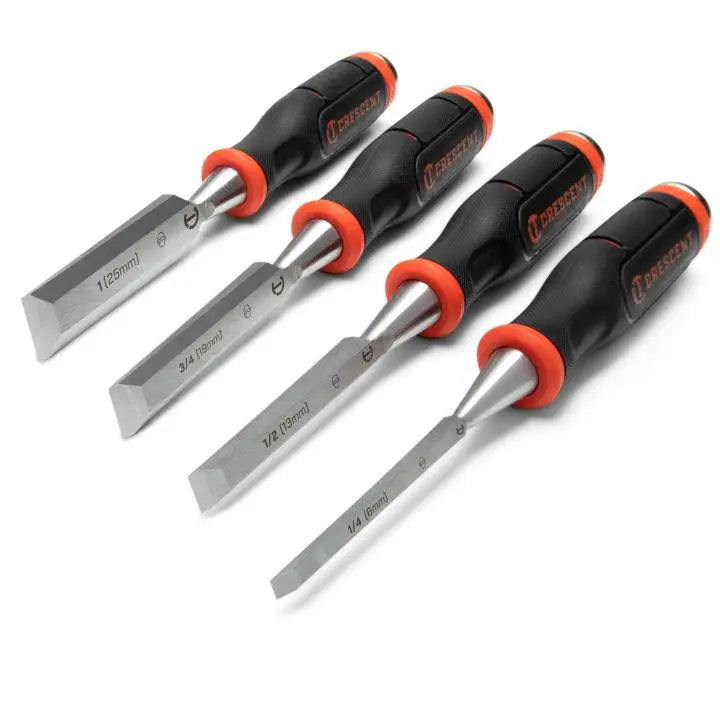 CRESCENT Set of 4 Wood Chisel - GW CWCHS4 Chisel Set CRESCENT