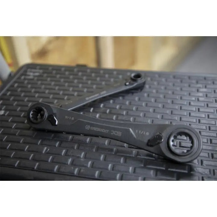 CRESCENT Set of 2 X6 4-in-1 Black Oxide SAE Spline Ratcheting Wrench - GW CX6DBS2 CRESCENT