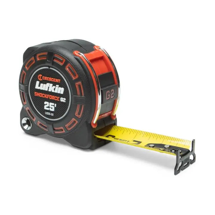 LUFKIN 1-1/4 in x 25 ft Shockforce G2 Tape Measure - GW L1225-02 Measuring Tape LUFKIN