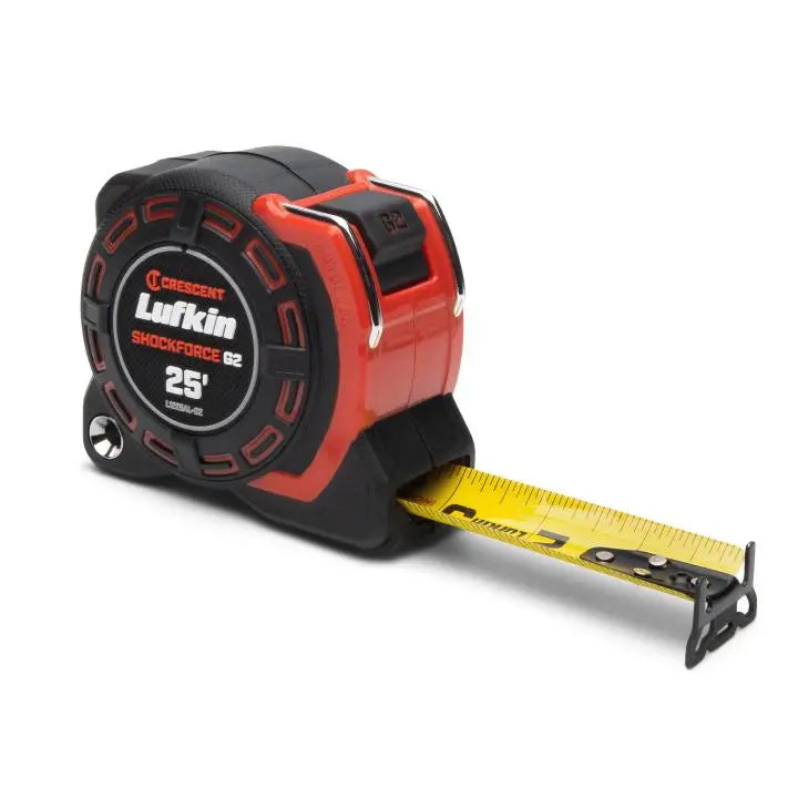 LUFKIN 1-1/4 in x 25 ft Shockforce G2 Auto-Lock Tape Measure - GW L1225AL-02 Measuring Tape LUFKIN