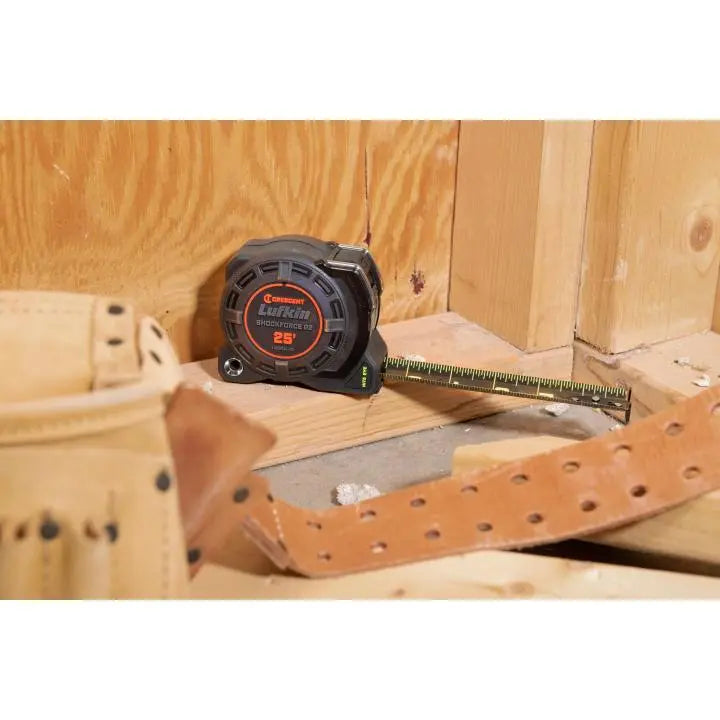 LUFKIN 1-1/4 in x 25 ft Shockforce Nite Eye G2 Auto-Lock Tape Measure - GW L1225BAL-02 Measuring Tape LUFKIN