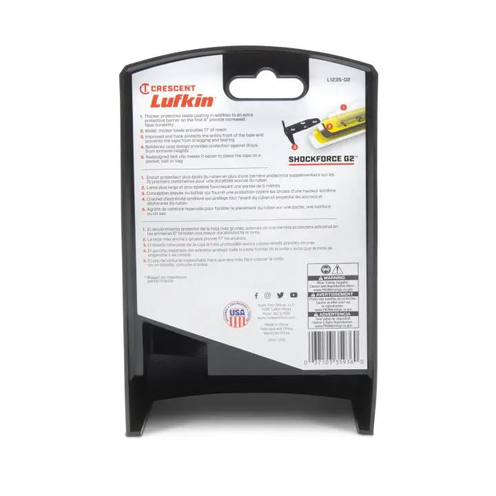 LUFKIN 1-1/4 in x 35 ft Shockforce G2 Tape Measure - GW L1235-02 Measuring Tape LUFKIN