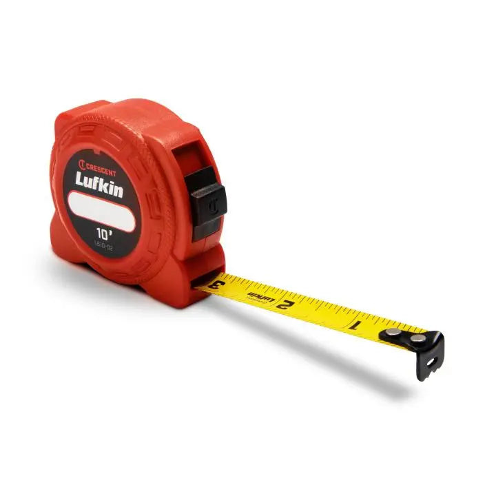 LUFKIN 1/2 in x 10 ft L600 Series Yellow Clad Power Tape Measure - GW L610-02 Measuring Tape LUFKIN