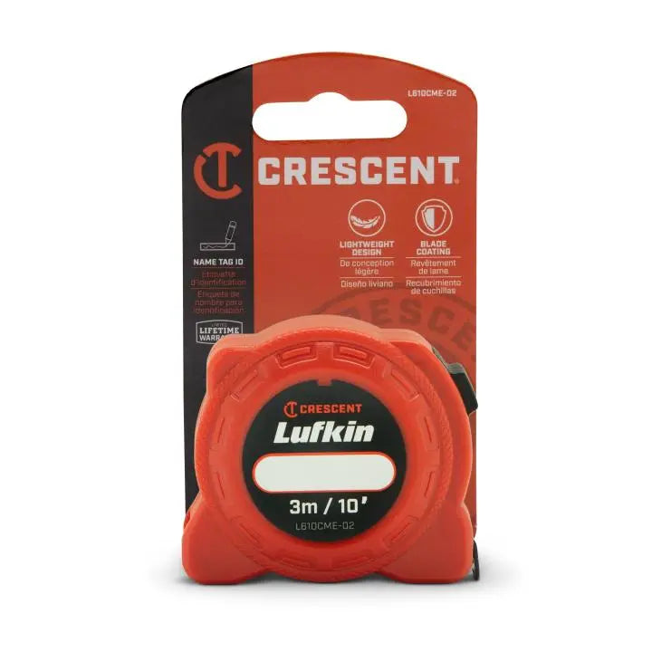 LUFKIN 1/2 in x 10 ft L600 Series Power Tape Measure - GW L610CME-02 Measuring Tape LUFKIN