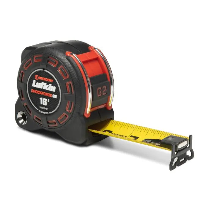 LUFKIN 1-1/4 in x 16 ft Shockforce G2 Magnetic Tape Measure - GW LM1216-02 Measuring Tape LUFKIN