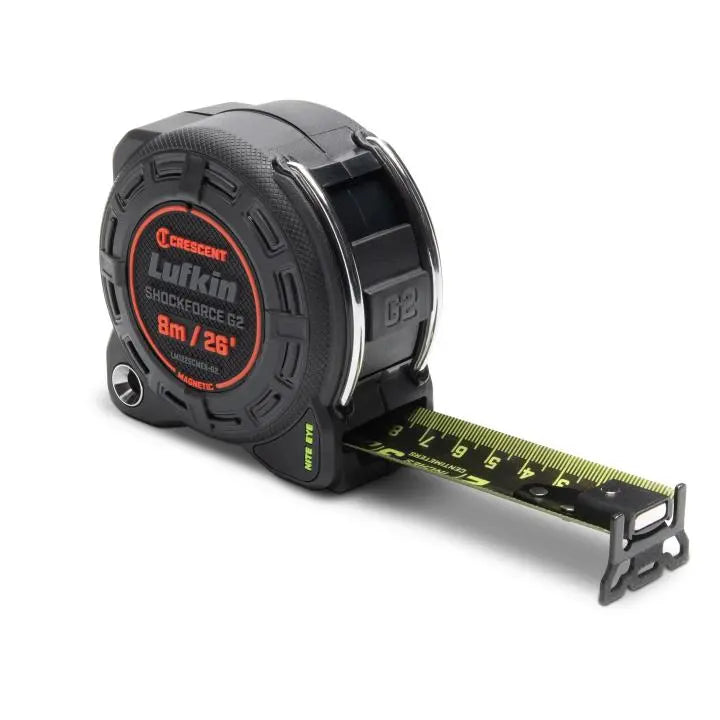 LUFKIN 1-1/4 in x 26 ft Shockforce Nite Eye G2 Magnetic Tape Measure - GW LM1225CMEB-02 Measuring Tape LUFKIN