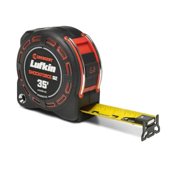 LUFKIN 1-1/4 in x 35 ft Shockforce G2 Magnetic Tape Measure - GW LM1235-02 Measuring Tape LUFKIN