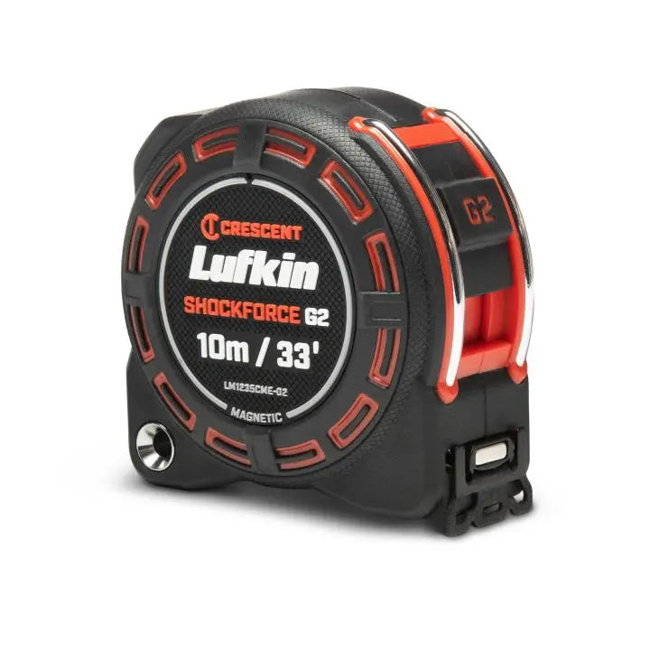 LUFKIN 1-1/4 in x 33 ft Shockforce G2 Magnetic Tape Measure - GW LM1235CME-02 Measuring Tape LUFKIN