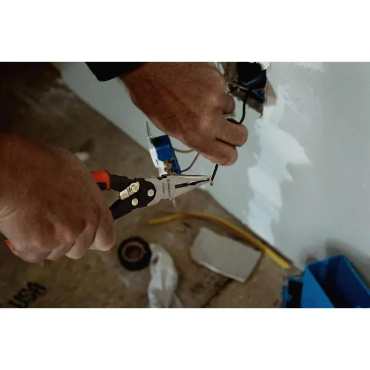 CRESCENT Pro Series Dual Material Compound Action Long Nose Cutting Plier, 9 in - GW PS6549C CRESCENT