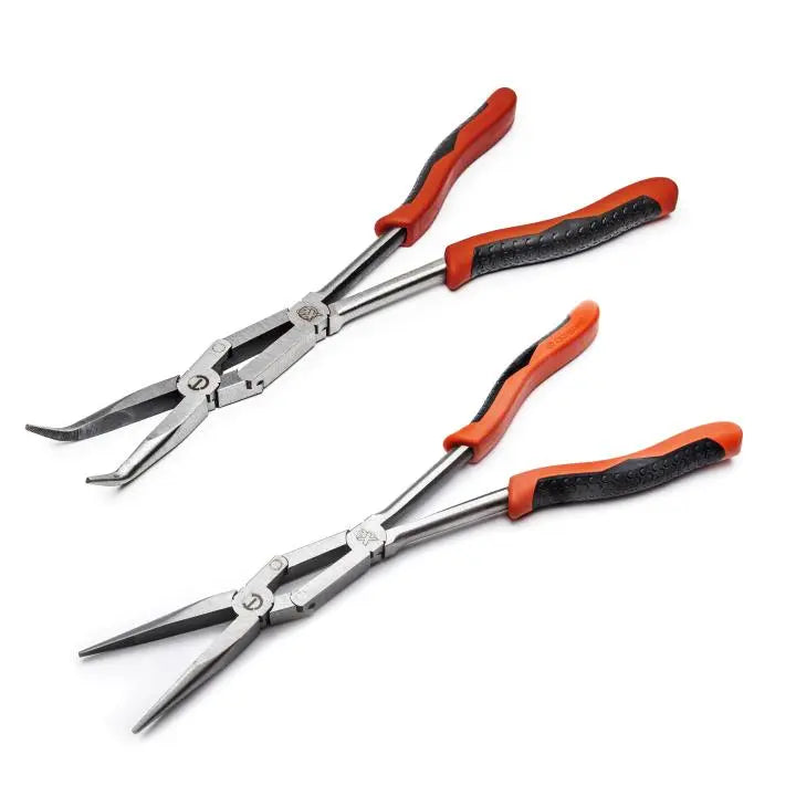 CRESCENT 2 Pc. X2 Straight and Bent Long Nose Dual Material Plier Set - PSX204C-06 CRESCENT