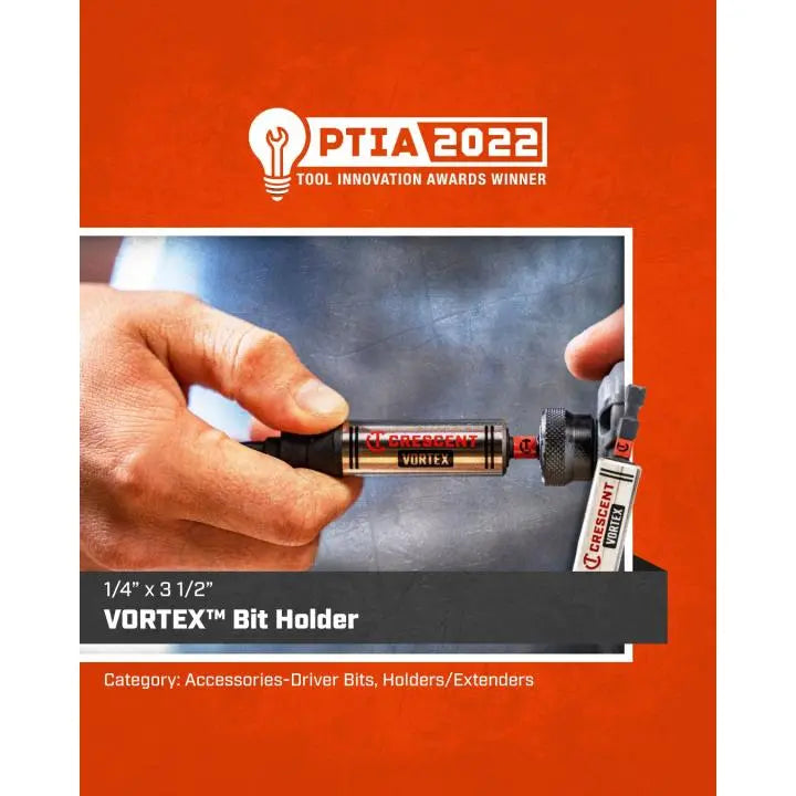 CRESCENT Vortex Bit Holder, 1/4 in x 3-1/2 in - GW CAVBH3 Bit Holder CRESCENT