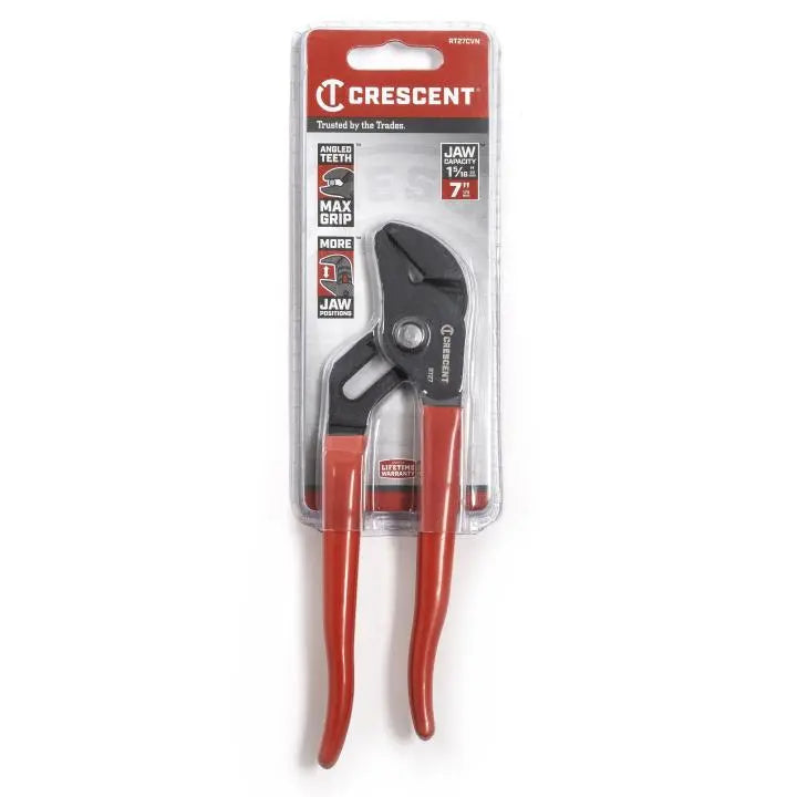 CRESCENT Straight Jaw Dipped Handle Tongue and Groove Plier, 7 in - GW RT27CVN-05 CRESCENT