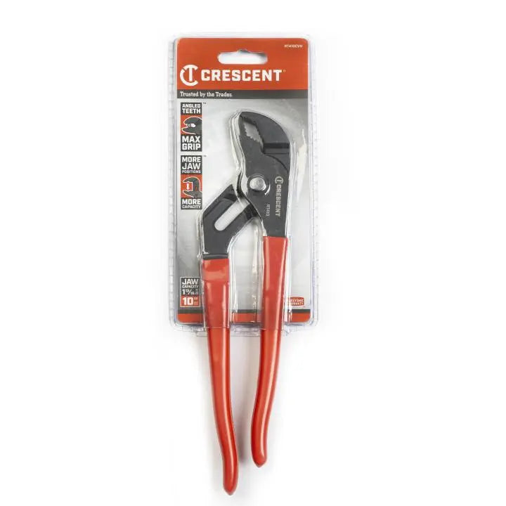 CRESCENT V-Jaw Dipped Handle Tongue and Groove Plier, 10 in - GW RT410CVN-05 CRESCENT