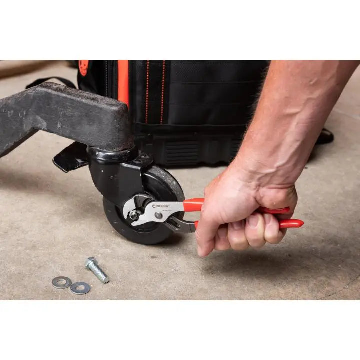 CRESCENT V-Jaw Tounge and Groove Plier with Dipped Handle, 8 in - GW RT48CVN Plier CRESCENT