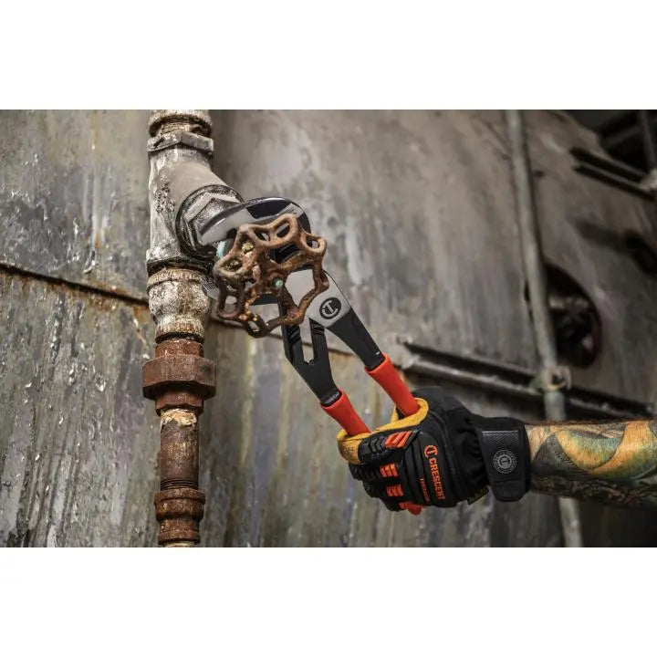 CRESCENT Z2 K9 Straight Jaw Dipped Handle Tongue and Groove Plier, 8 in - GW RTZ28 CRESCENT