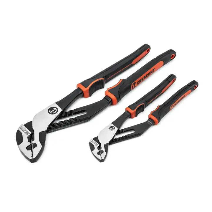 CRESCENT Set of 2 Z2 K9 Straight Jaw Dual Material Tongue and Groove Pliers - GW RTZ2CGSET2 CRESCENT