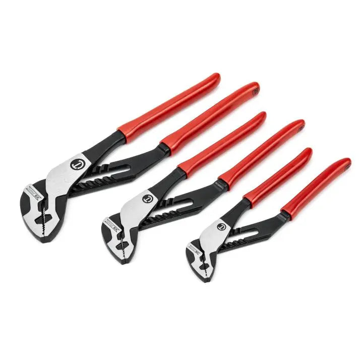 CRESCENT Set of 3 Z2 K9 Straight Jaw Dipped Handle Tongue and Groove Pliers - GW RTZ2SET3 CRESCENT