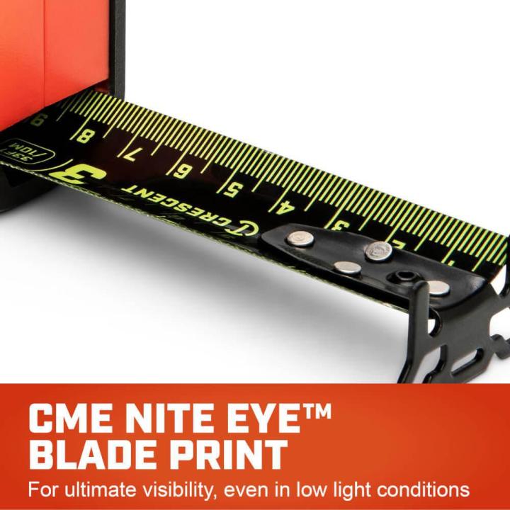 Crescent Lufkin 1-1/4" x 5 M/16' WORKHORSE NITE EYE™ Tape Measure - GW L1116NECME