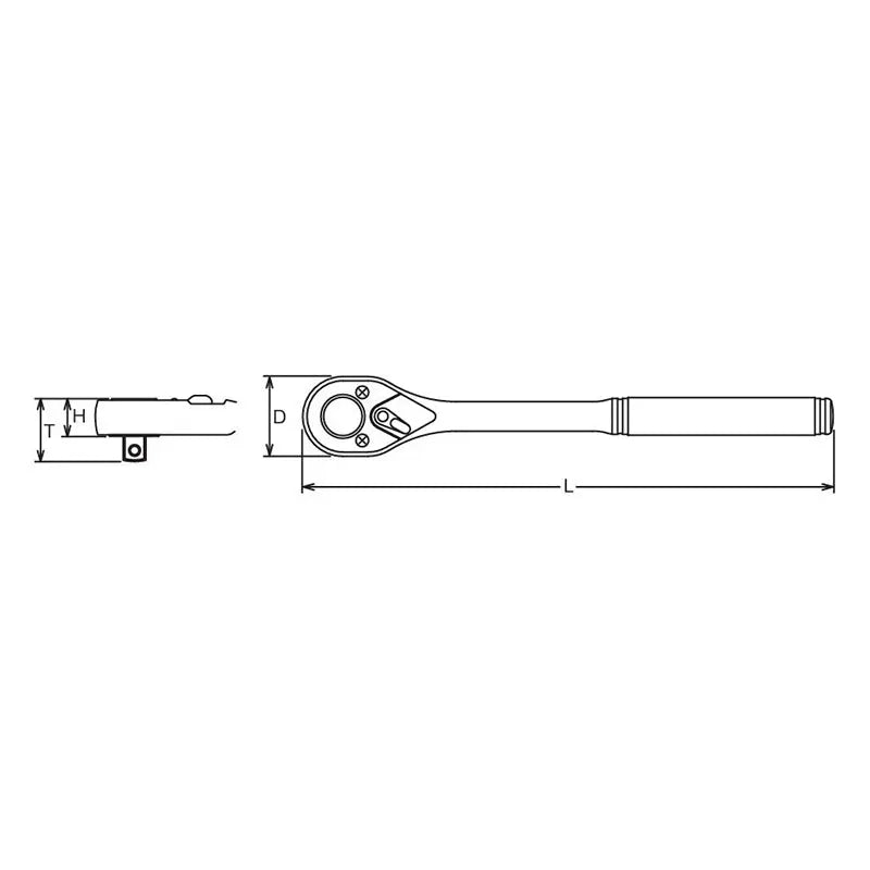 Ko-ken Tools 3/8 Sq. Dr. Ratchet Handle 24 teeth 200mm Plastic Handle Ko-ken Tools