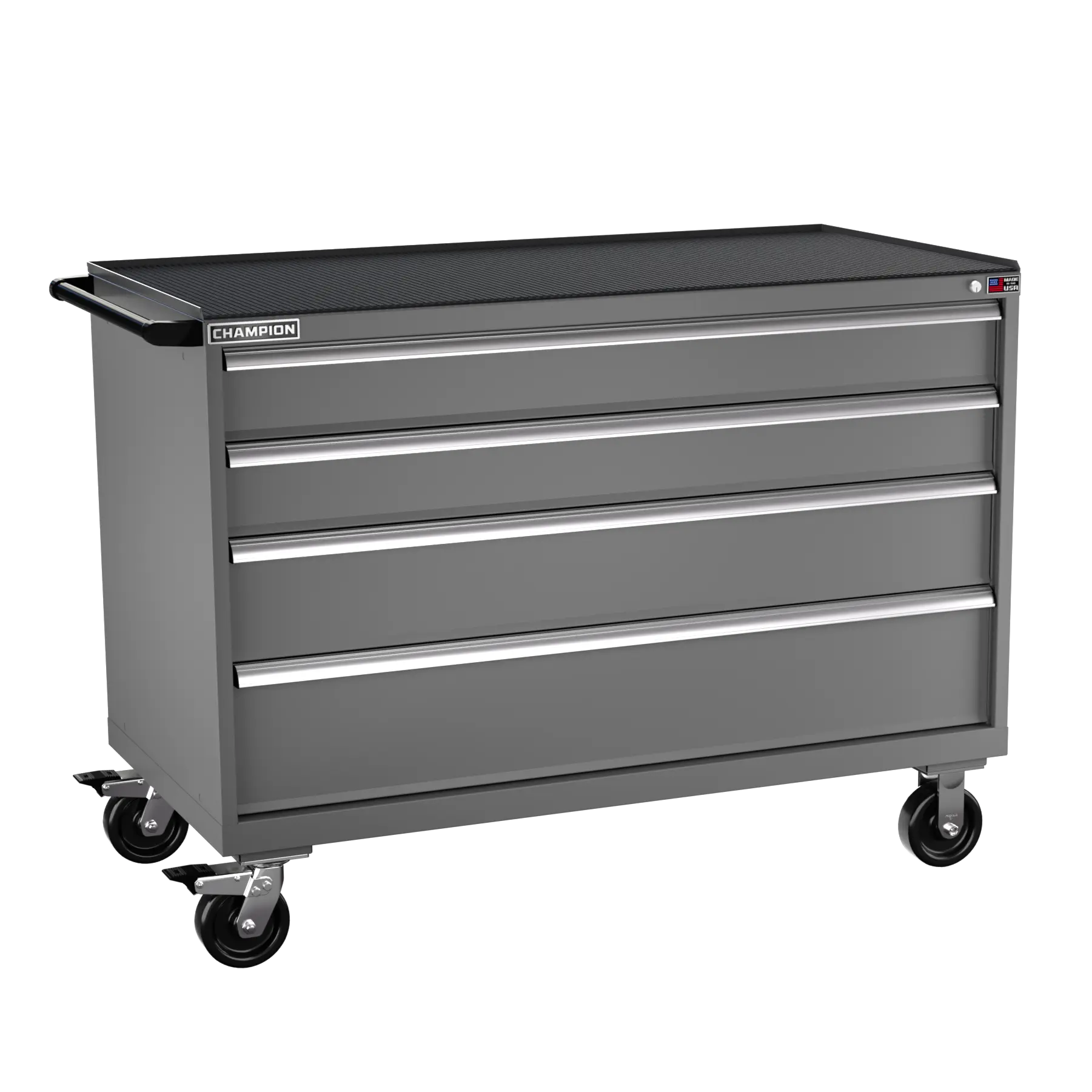 Champion Tool 4-Drawer Metal Mobile Modular Storage Cabinet with 108 Compartments, 56-1/2 W x 42-1/4 H x 28-1/2 D in - CM DW1500-0401ILC-MB8-RT Champion Tool Storage