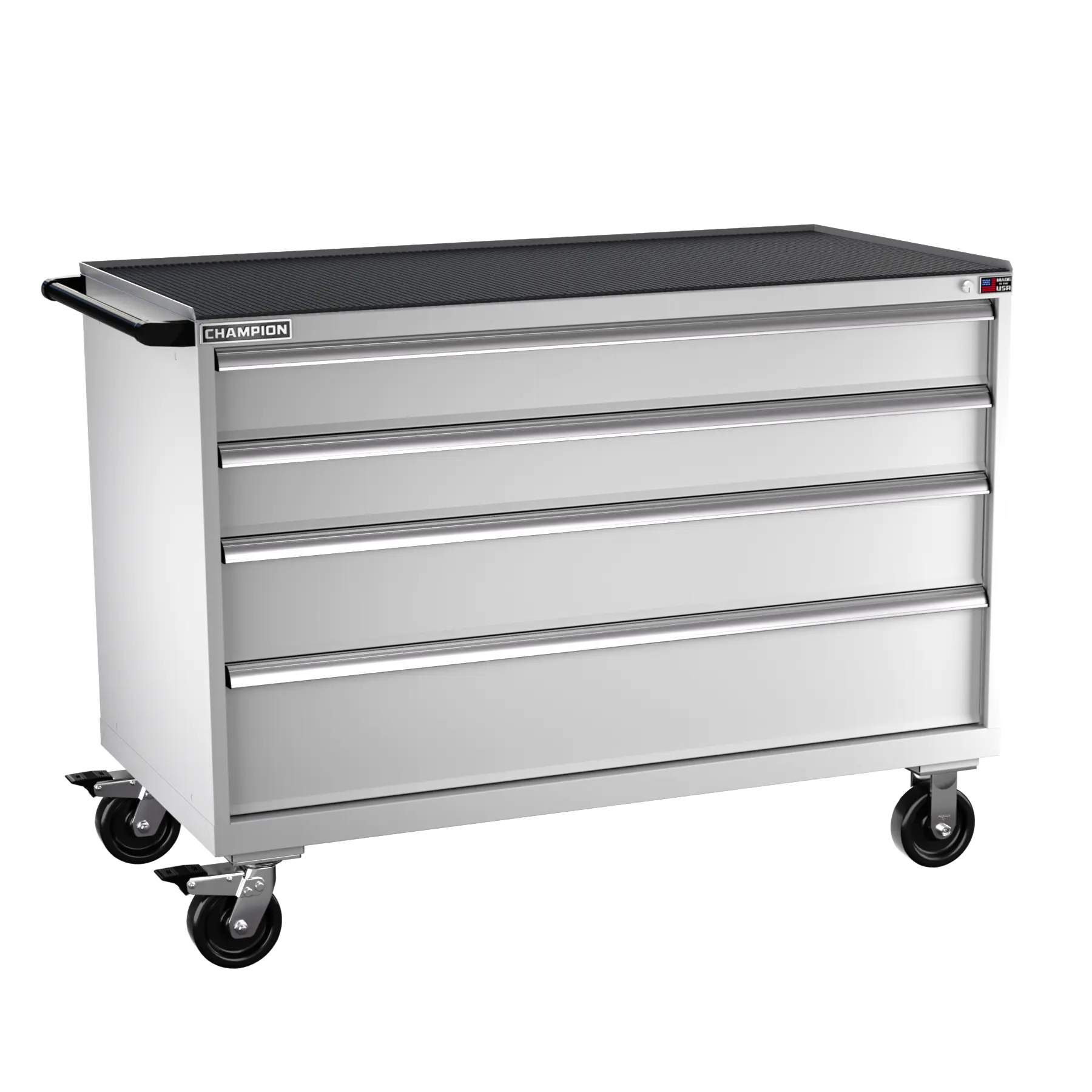 Champion Tool 4-Drawer Metal Mobile Modular Storage Cabinet with 108 Compartments, 56-1/2 W x 42-1/4 H x 28-1/2 D in - CM DW1500-0401ILC-MB8-RT Champion Tool Storage