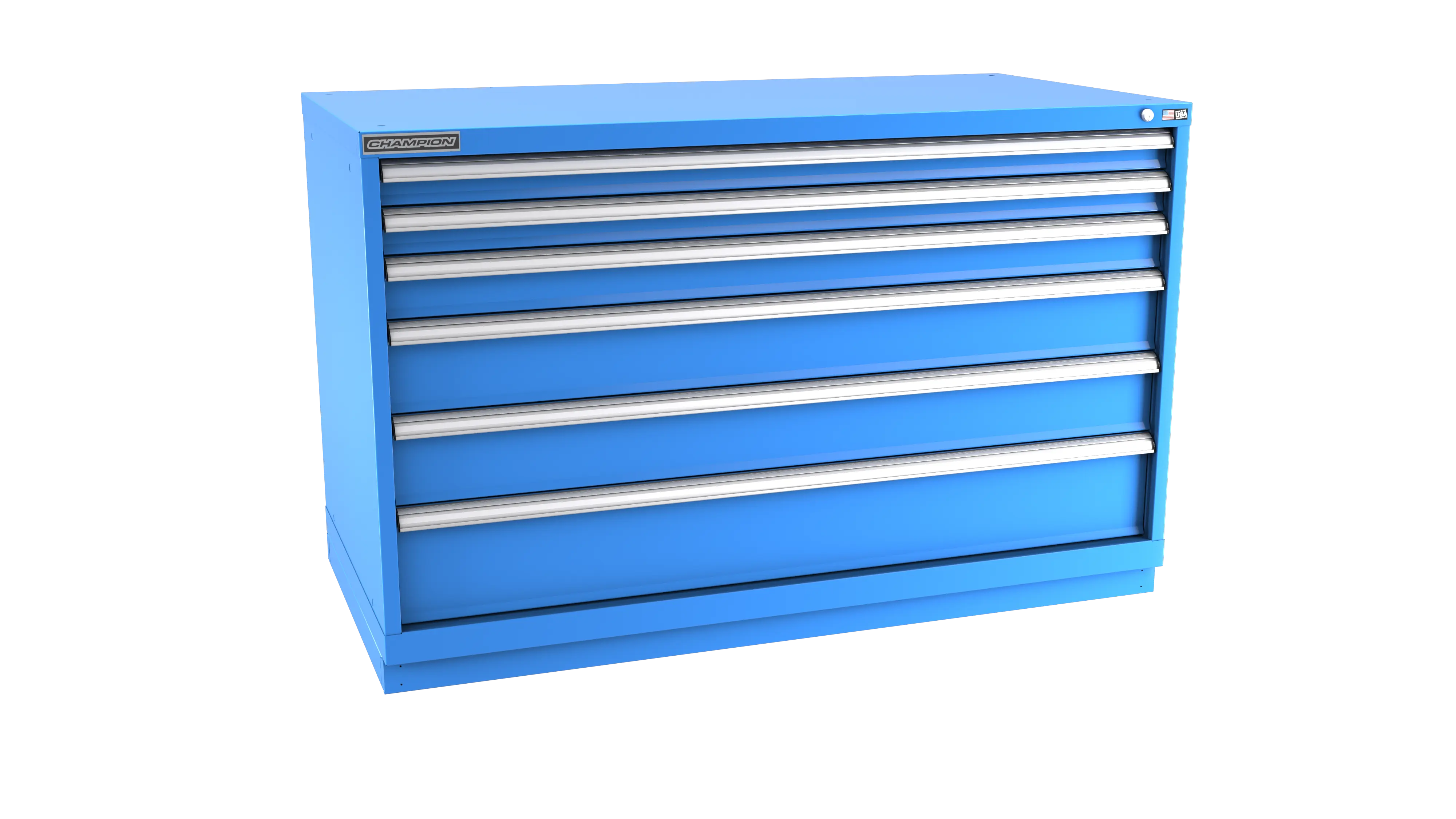 Champion Tool 6-Drawer Modular Cabinet, 56-1/2 W x 35-7/8 H x 28-1/2 D in - CM DW1500-0601-ILC-FTB Champion Tool Storage