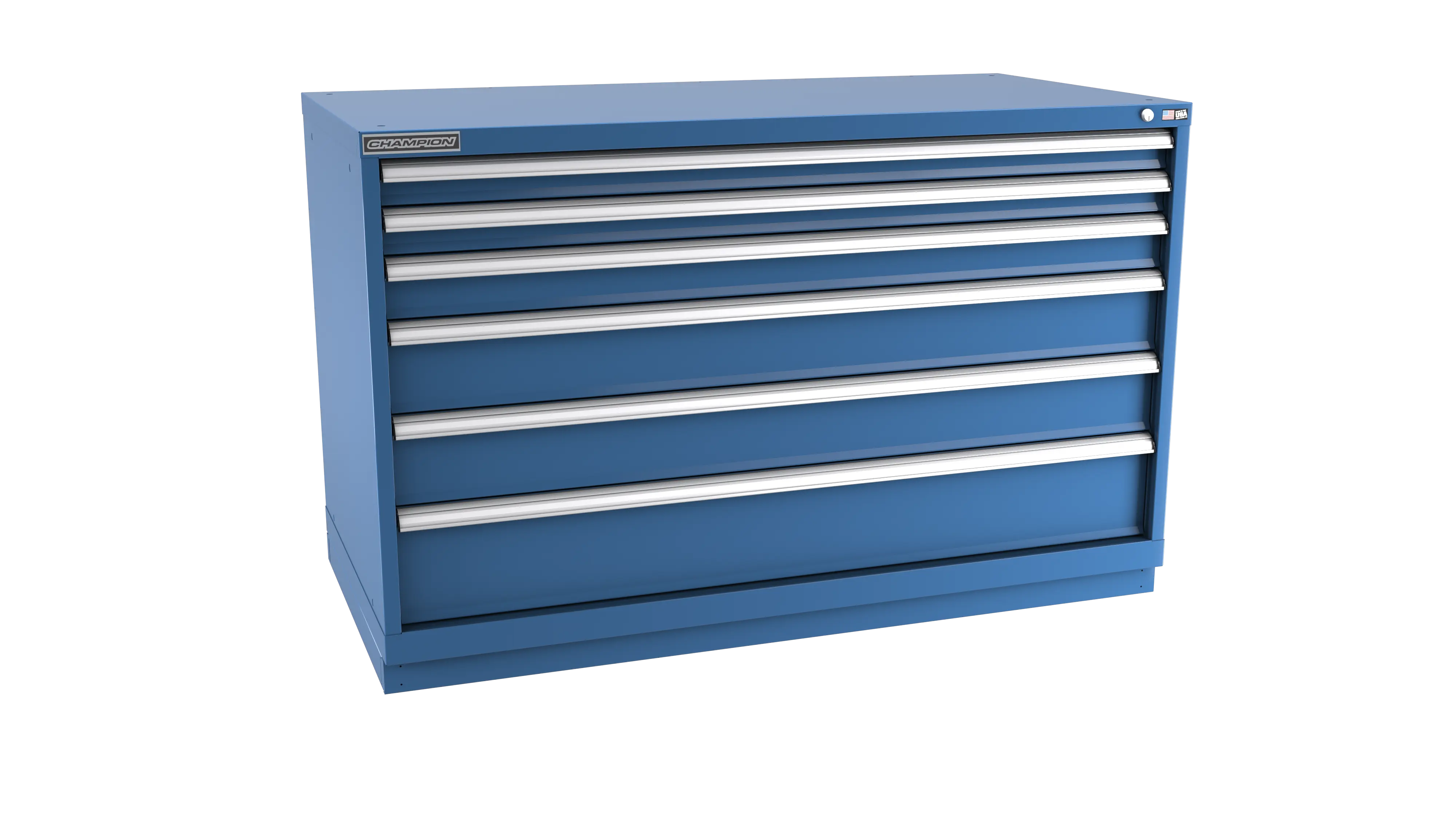 Champion Tool 6-Drawer Modular Cabinet, 56-1/2 W x 35-7/8 H x 28-1/2 D in - CM DW1500-0601-ILC-FTB Champion Tool Storage