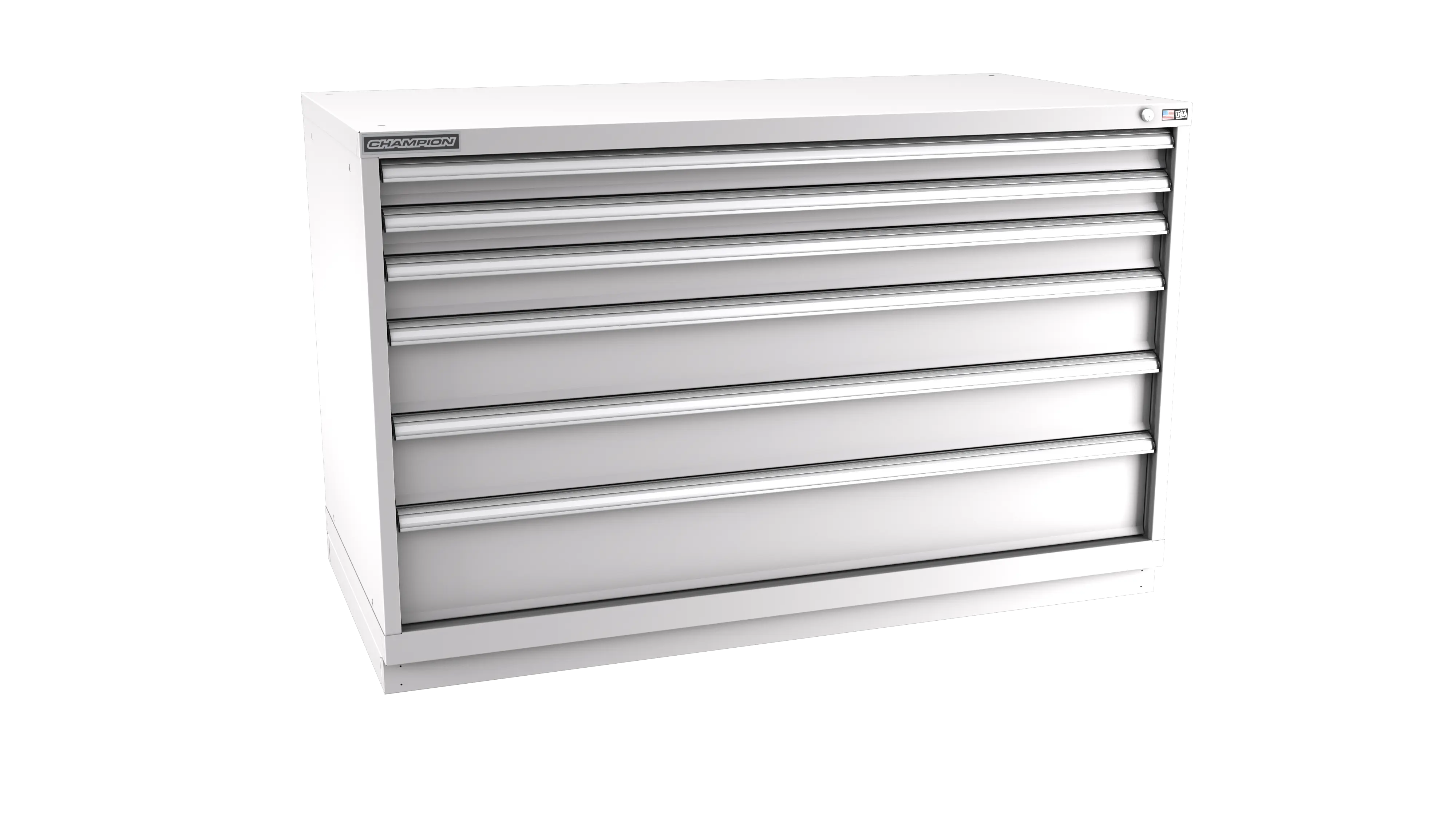 Champion Tool 6-Drawer Modular Cabinet, 56-1/2 W x 35-7/8 H x 28-1/2 D in - CM DW1500-0601-ILC-FTB Champion Tool Storage