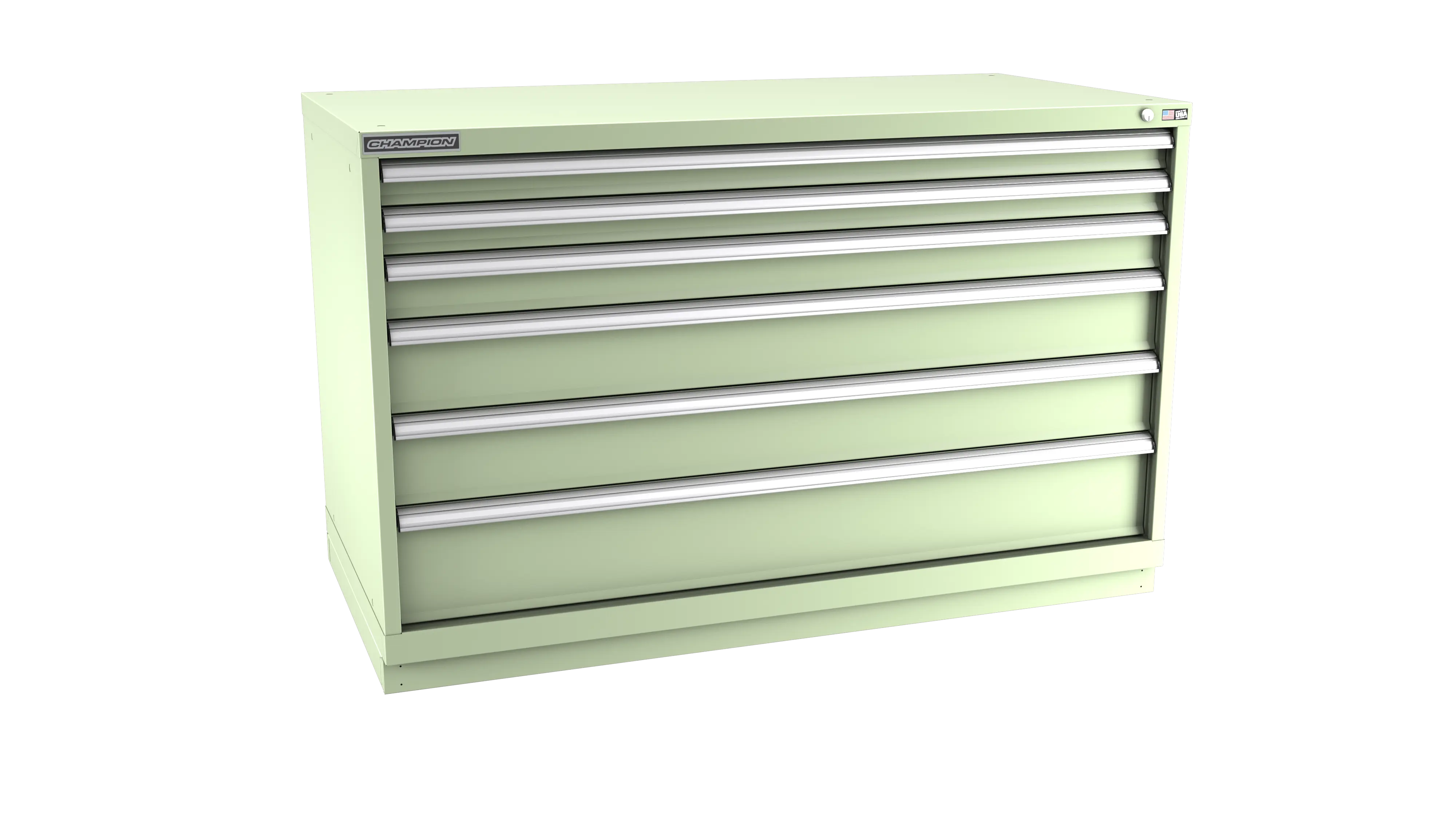 Champion Tool 6-Drawer Modular Cabinet, 56-1/2 W x 35-7/8 H x 28-1/2 D in - CM DW1500-0601-ILC-FTB Champion Tool Storage