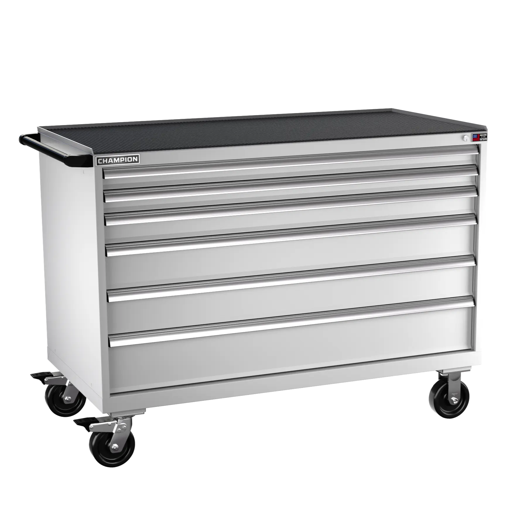 Champion Tool 6-Drawer Metal Mobile Modular Storage Cabinet without Compartments, 56-1/2 W x 42-1/4 H x 28-1/2 D in - CM DW1500-0601IL-MB8-RT Champion Tool Storage