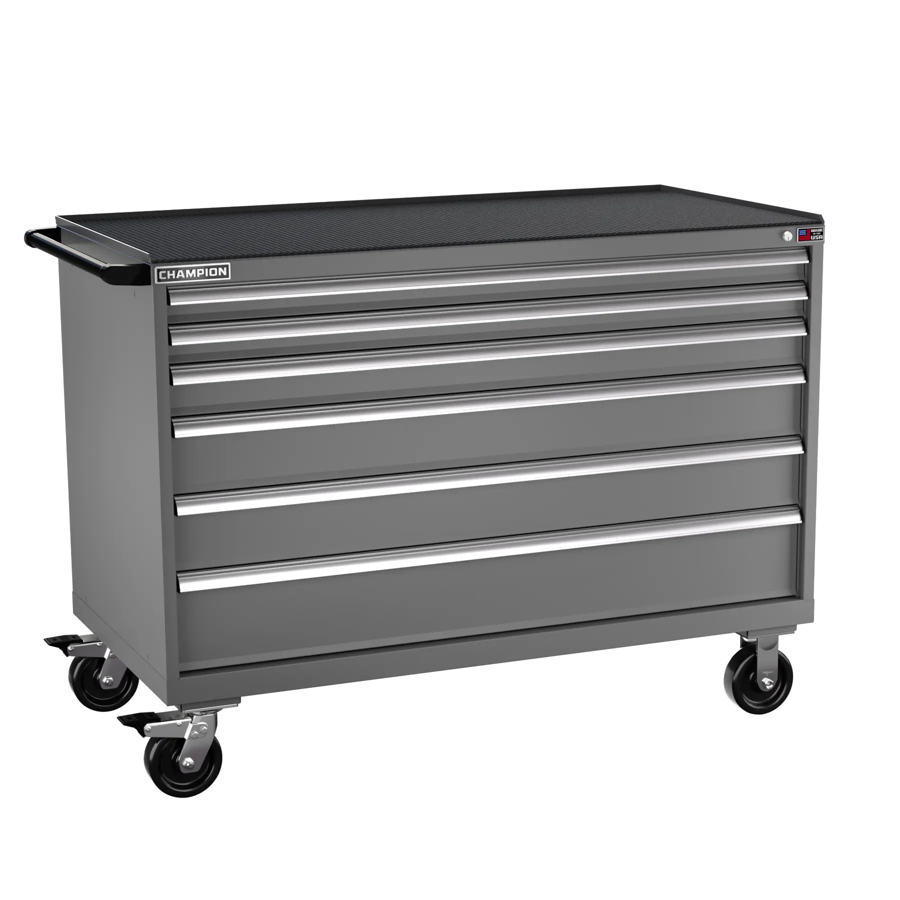 Champion Tool 6-Drawer Metal Mobile Modular Storage Cabinet with 168 Compartments, 56-1/2 W x 42-1/4 H x 28-1/2 D in - CM DW1500-0601ILC-MB8-RT Champion Tool Storage