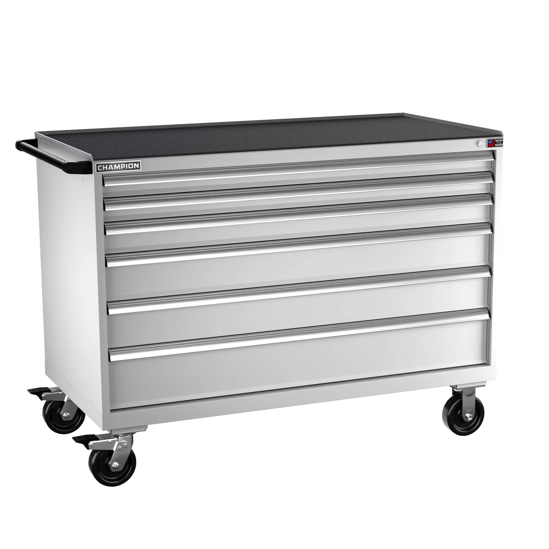 Champion Tool 6-Drawer Metal Mobile Modular Storage Cabinet with 168 Compartments, 56-1/2 W x 42-1/4 H x 28-1/2 D in - CM DW1500-0601ILC-MB8-RT Champion Tool Storage