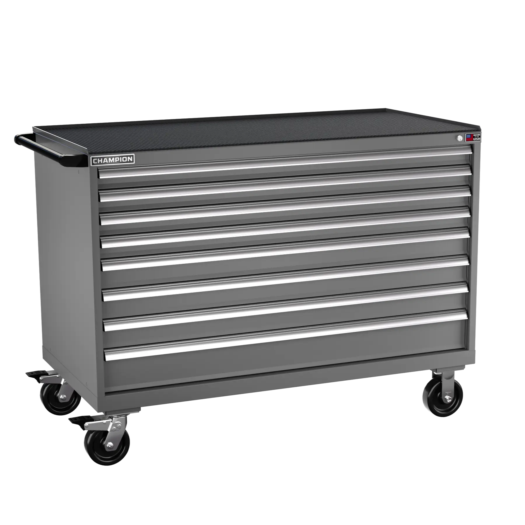 Champion Tool 8-Drawer Metal Mobile Modular Storage Cabinet with 284 Compartments, 56-1/2 W x 42-1/4 H x 28-1/2 D in - CM DW1500-0801ILC-MB8-RT Champion Tool Storage