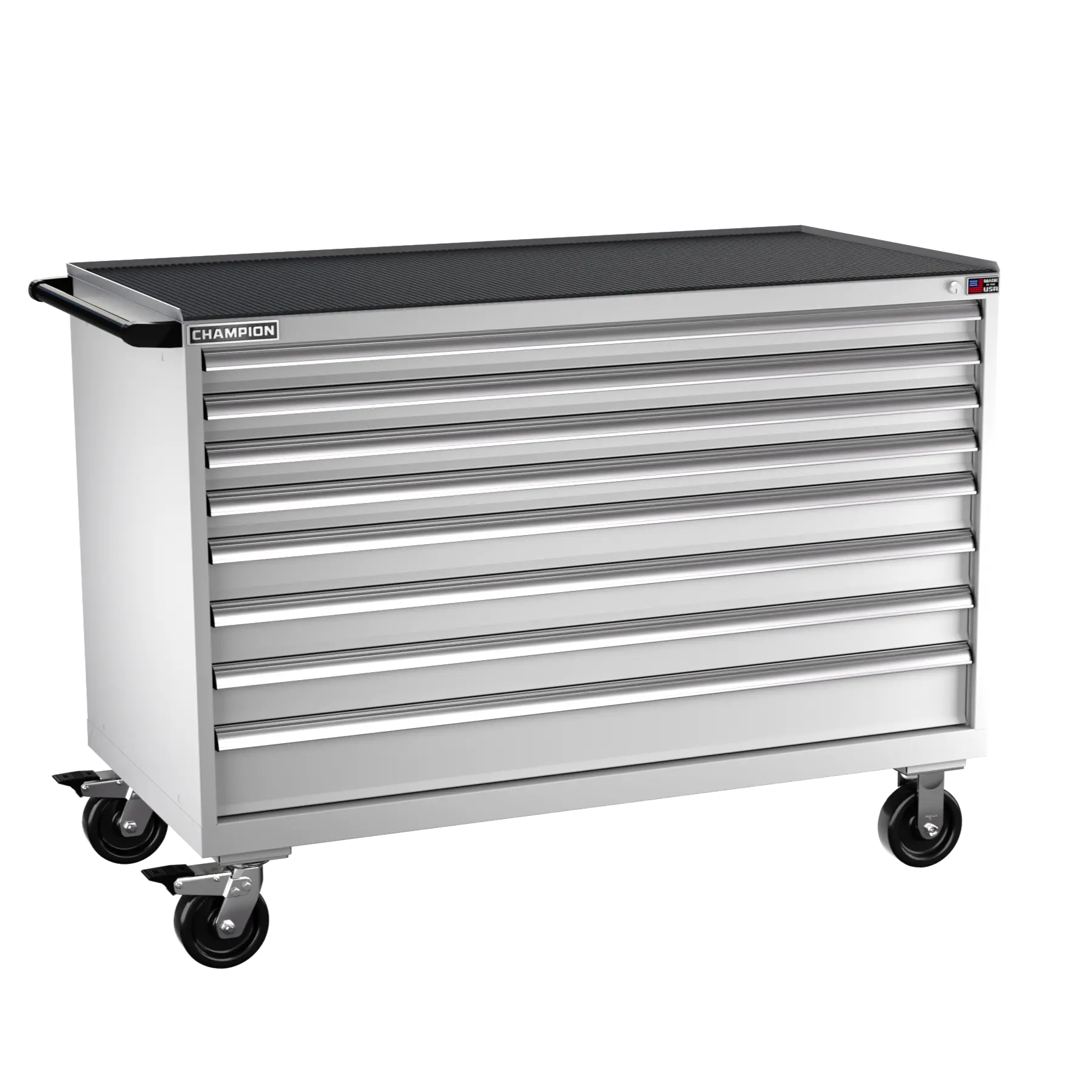 Champion Tool 8-Drawer Metal Mobile Modular Storage Cabinet with 284 Compartments, 56-1/2 W x 42-1/4 H x 28-1/2 D in - CM DW1500-0801ILC-MB8-RT Champion Tool Storage