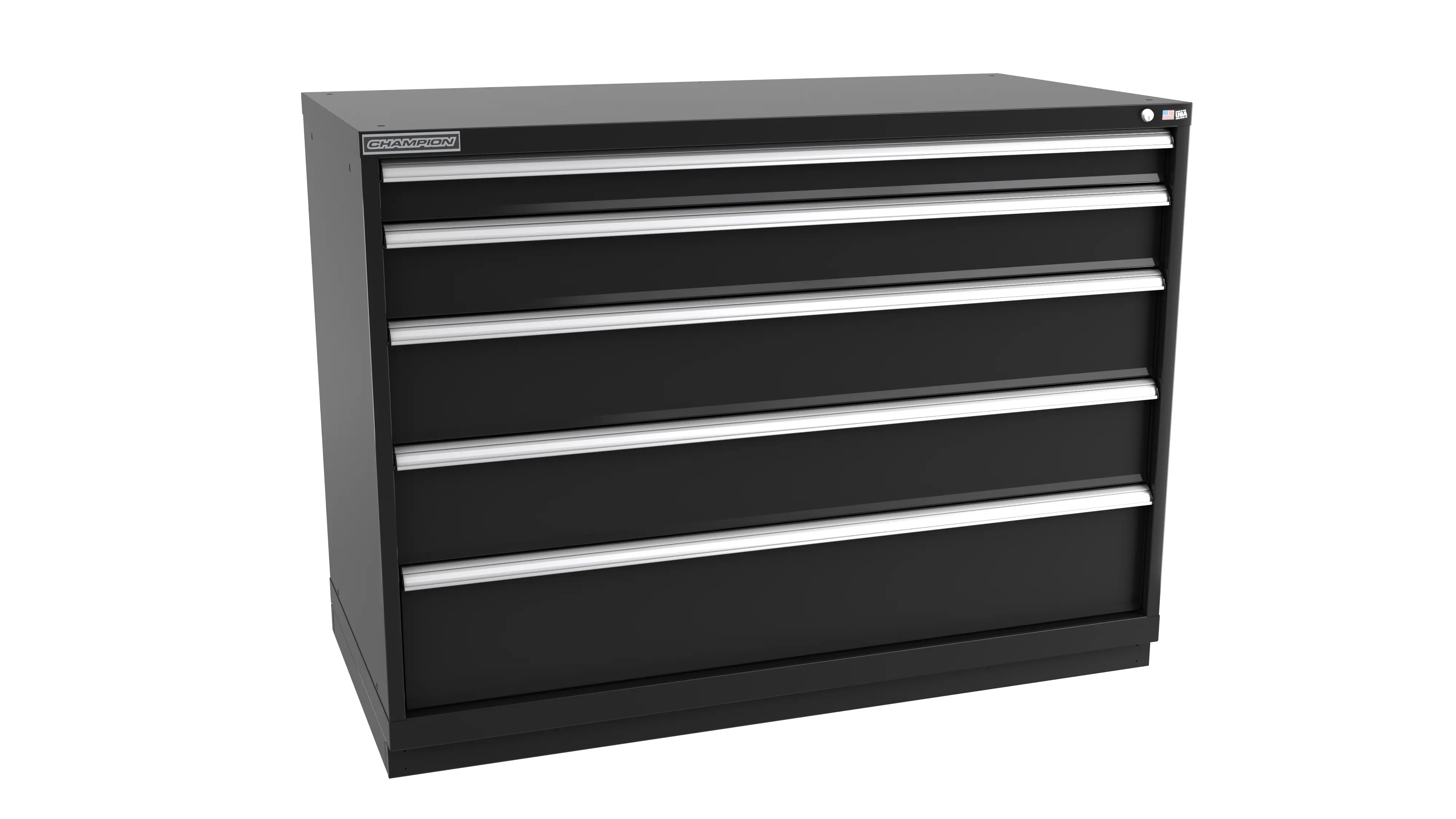 Champion Tool 5-Drawer Modular Cabinet, 56-1/2 W x 41-3/4 H x 28-1/2 D in - CM DW1800-0501-ILC-FTB Champion Tool Storage