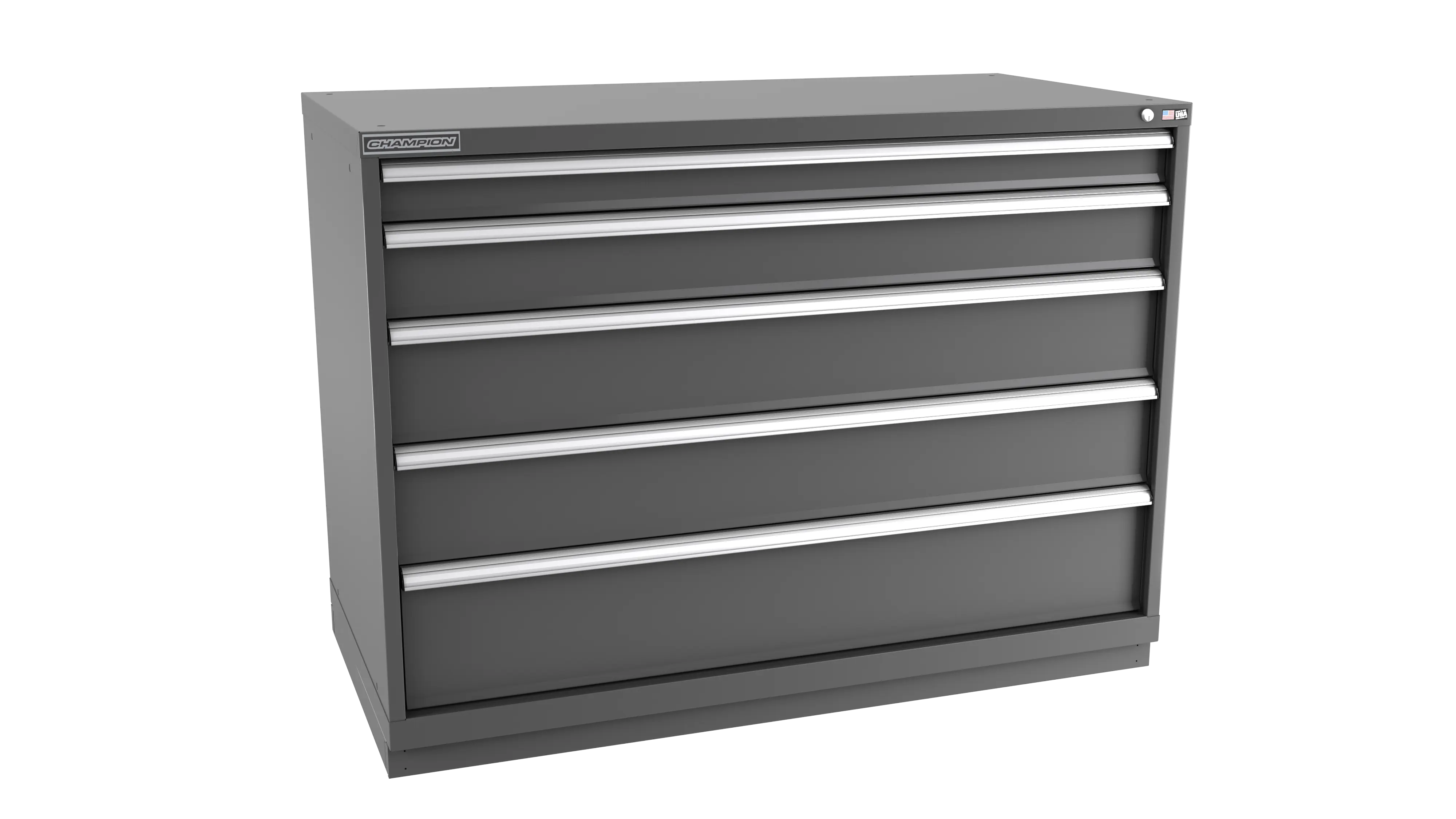 Champion Tool 5-Drawer Modular Cabinet, 56-1/2 W x 41-3/4 H x 28-1/2 D in - CM DW1800-0501-ILC-FTB Champion Tool Storage