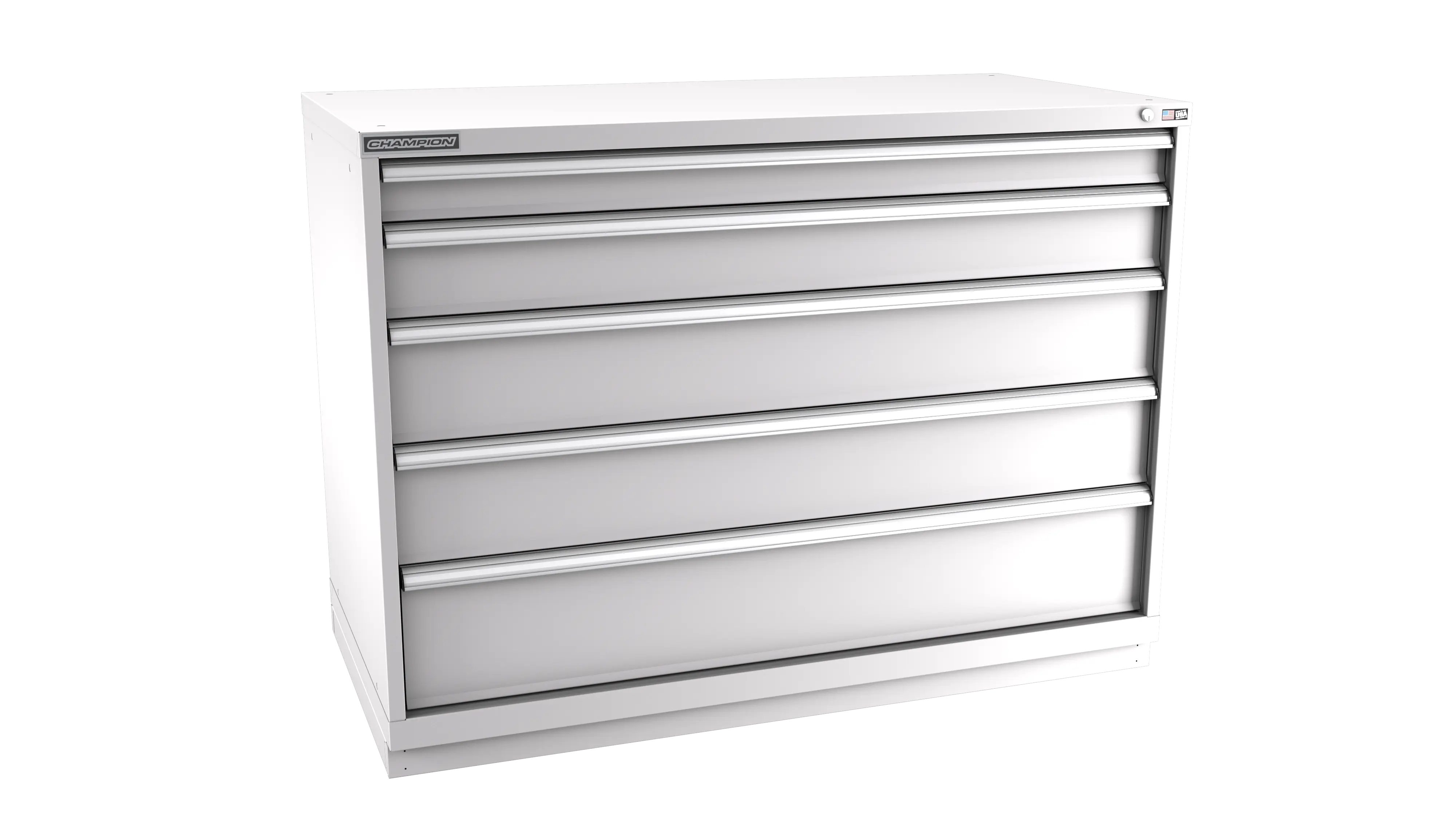 Champion Tool 5-Drawer Modular Cabinet, 56-1/2 W x 41-3/4 H x 28-1/2 D in - CM DW1800-0501-ILC-FTB Champion Tool Storage